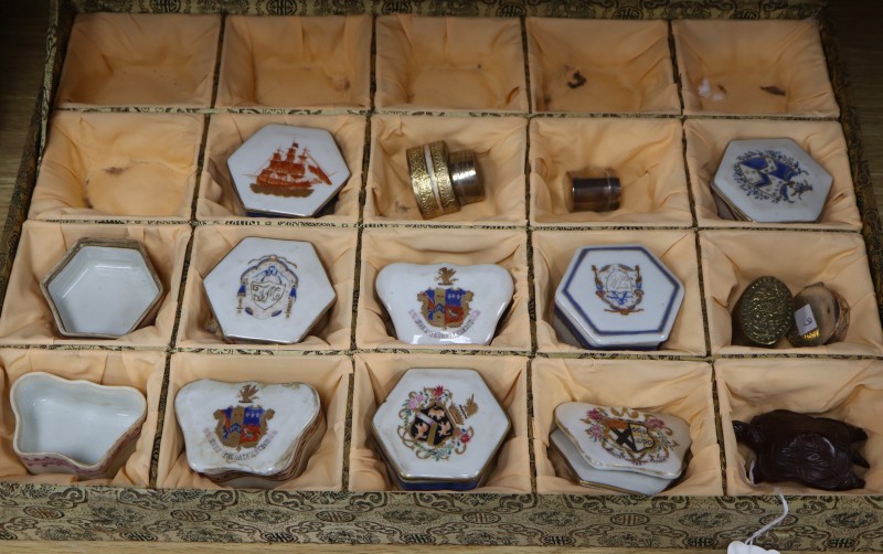 A group of Chinese amorial boxes